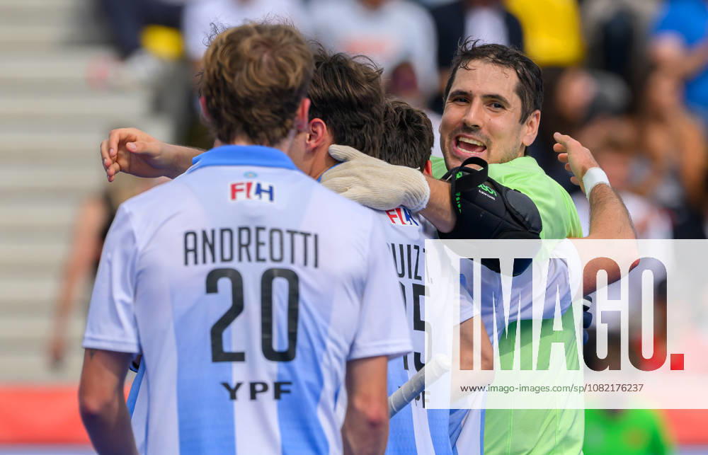 Mens Hockey World Cup Bronze Medal Match Argentina (Los Leones) celebrate 3rd place after defeating Netherlands during the Mens FIH Hockey World Cup Bronze Medal Match at Belfius Hockey Arena, Brussels 30 08 2026 UK Newspapers OUT