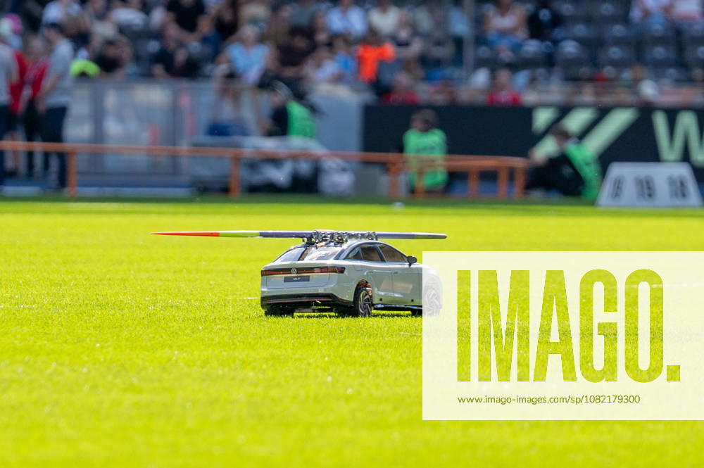 German Track and Field, Track and Field Meet, ISTAF 2026 Sports Festival on August 30, 2026, at the Olympic Stadium in Berlin; A remote-controlled car returns the javelins to the athletes