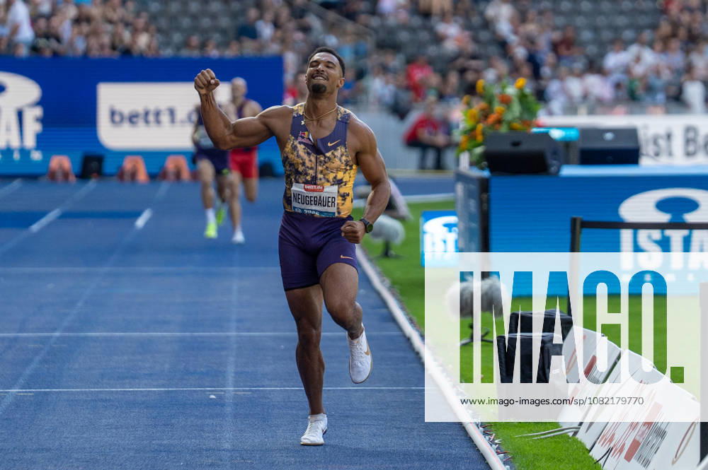 German Track and Field, Track and Field Meet, ISTAF 2026 Sports Festival on August 30, 2026, at the Olympic Stadium in Berlin; ISTAF Triathlon Men s Finish Line, Leo Neugebauer, Germany