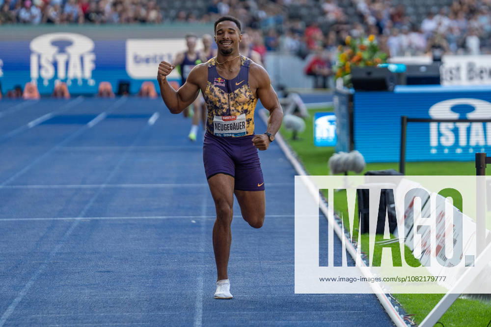German Track and Field, Track and Field Meet, ISTAF 2026 Sports Festival on August 30, 2026, at the Olympic Stadium in Berlin; ISTAF Triathlon Men s Finish Line, Leo Neugebauer, Germany