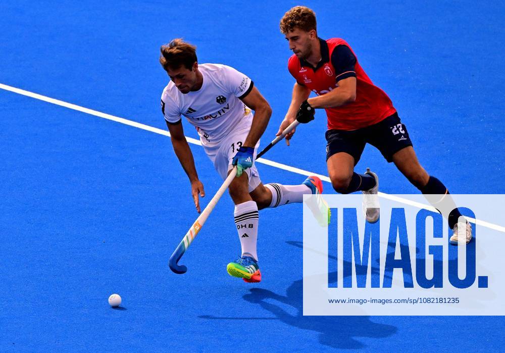 German Paul-Philipp Kaufmann and Spain s Pol Cabré Verdiell fight for the ball during a Field hockey, Feldhockey game between Spain and Germany, the men s final at the 2026 Hockey World Cup, on Sunday 30 August 2026, in Wavre. The 2026 edition of the Hockey World Cup takes place in Belgium and The Netherlands from August 15 to August 30. DIRKxWAEM x184752874x