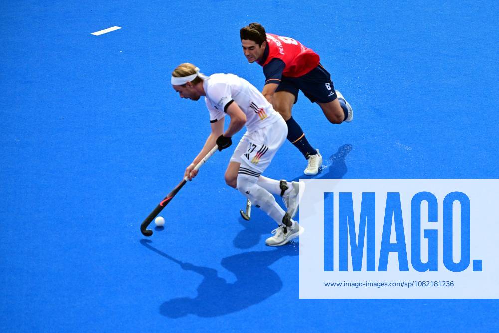 German Paul-Philipp Kaufmann and Spain s Pol Cabré Verdiell fight for the ball during a Field hockey, Feldhockey game between Spain and Germany, the men s final at the 2026 Hockey World Cup, on Sunday 30 August 2026, in Wavre. The 2026 edition of the Hockey World Cup takes place in Belgium and The Netherlands from August 15 to August 30. DIRKxWAEM x184752920x
