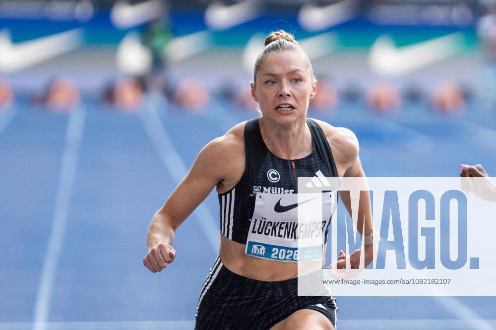 German Track and Field, Track and Field Meet, ISTAF 2026 Sports Festival on August 30, 2026, at the Olympic Stadium in Berlin; Women s 100-meter finish: Gina Lückenkemper, Germany