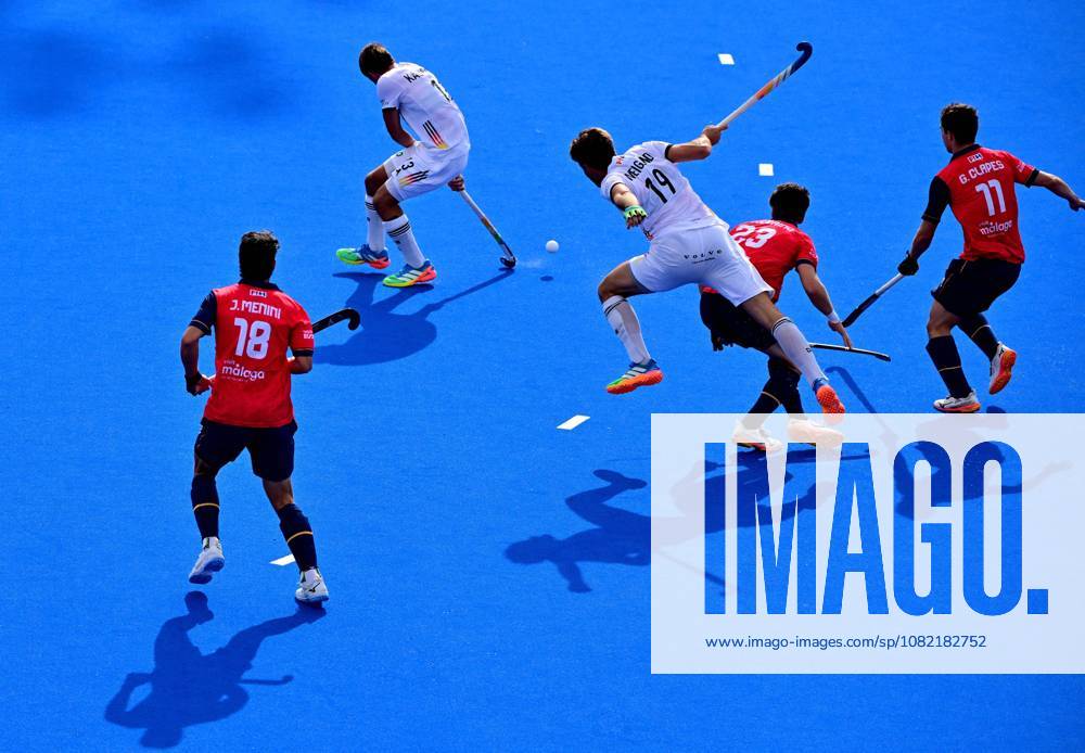 German Justus Weigand and Spain s Marc Vizcaino in action during a Field hockey, Feldhockey game between Spain and Germany, the men s final at the 2026 Hockey World Cup, on Sunday 30 August 2026, in Wavre. The 2026 edition of the Hockey World Cup takes place in Belgium and The Netherlands from August 15 to August 30. DIRKxWAEM x184754839x
