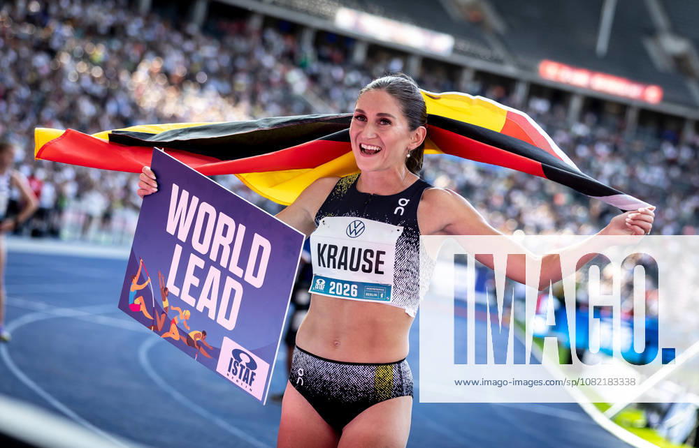 ISTAF 2026 Berlin, August 30, 2026: Gesa KRAUSE (GER, Germany) celebrates her victory in the women’s 2,000-meter steeplechase at the ISTAF Berlin on August 30, 2026, at the Olympic Stadium in Berlin, Germany