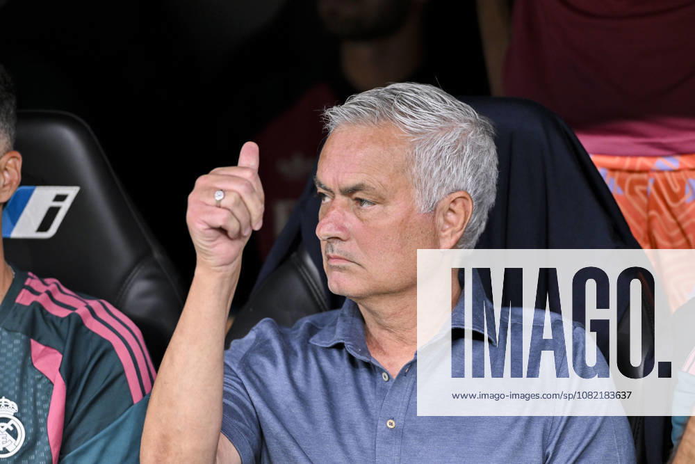 JOSE MOURINHO heach coach of Real Madrid CF during the match on Matchday 3 of the 2026-27 National League First Division Championship between REAL MADRID C.F. and MALAGA CF, played at the Bernabeu Stadium on August 30, 2026, in Madrid, Spain. REAL MADRID C.F. Vs. MALAGA CF - 2026 27 National League First Division Championship (08 30 26) - ZUMAc312 20260830_zsp_c312_002
