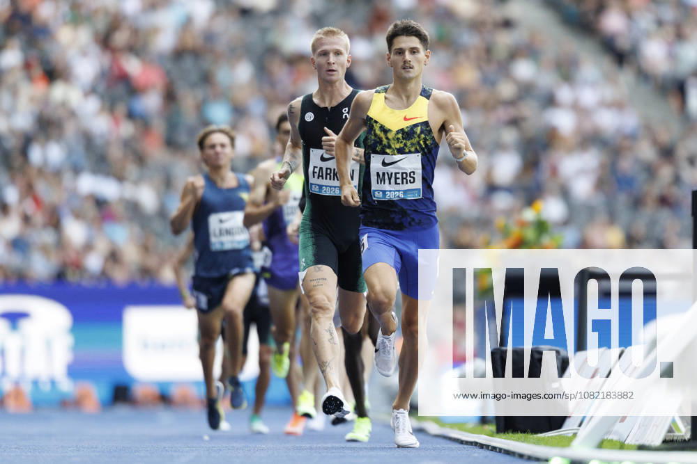 Cameron MYERS (AUS Australia), Robert FARKEN (GER Germany) competing in the 1500m during the ISTAF at Olympic Stadium on August 30, 2026 in Berlin, Germany. Germany