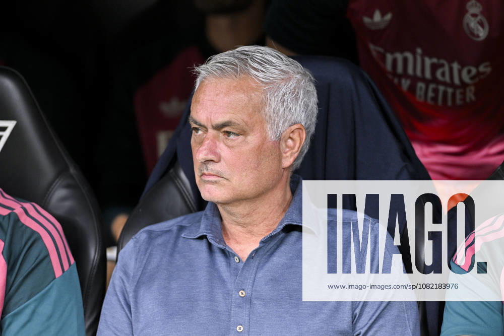 JOSE MOURINHO heach coach of Real Madrid CF during the match on Matchday 3 of the 2026-27 National League First Division Championship between REAL MADRID C.F. and MALAGA CF, played at the Bernabeu Stadium on August 30, 2026, in Madrid, Spain. Madrid Spain - ZUMAc312 20260830_zsp_c312_006