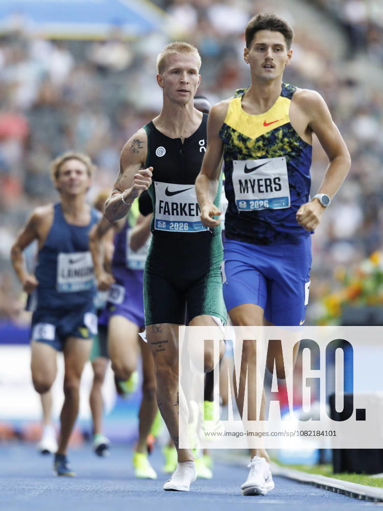 Cameron MYERS (AUS Australia), Robert FARKEN (GER Germany) competing in the 1500m during the ISTAF at Olympic Stadium on August 30, 2026 in Berlin, Germany. Germany