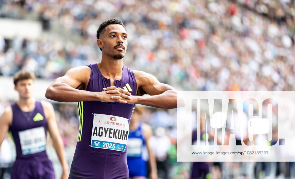 ISTAF 2026 Berlin, August 30, 2026 Ready to rock the track: Emil AGYEKUM (GER, Germany) moments before the start of the men’s 400-meter hurdles race at ISTAF Berlin on August 30, 2026, at the Olympic Stadium in Berlin, Germany