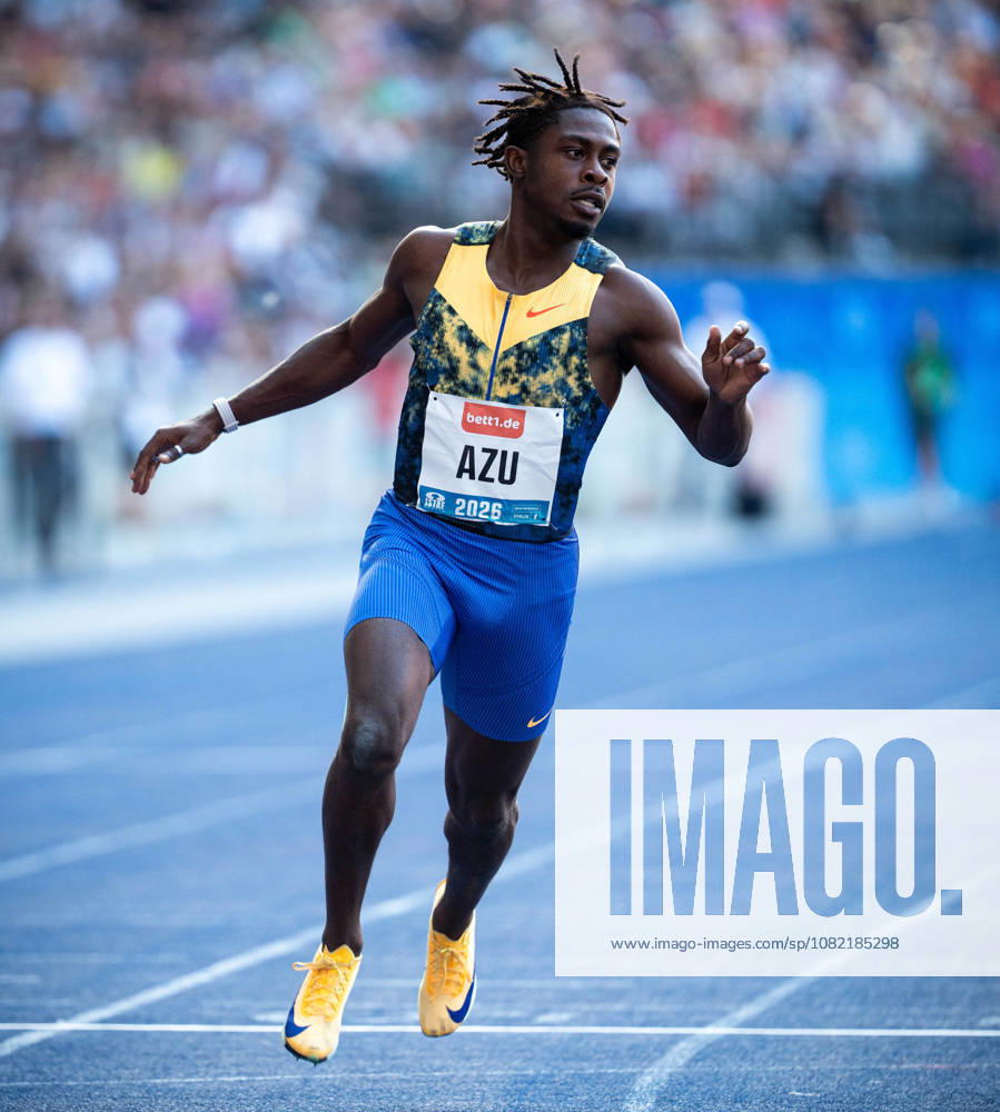 Jeremiah AZU (GBR Great Britain) competing in the Men 100M, during the ISTAF at Olympic Stadium on August 30, 2026 in Berlin, Germany.