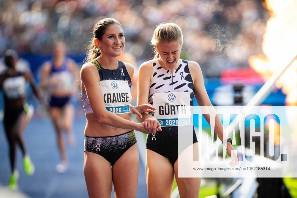 Gesa KRAUSE (GER Germany) and Olivia GÜRTH (GER Germany) competing in the Women 3000M Steeplechase, during the ISTAF at Olympic Stadium on August 30, 2026 in Berlin, Germany.
