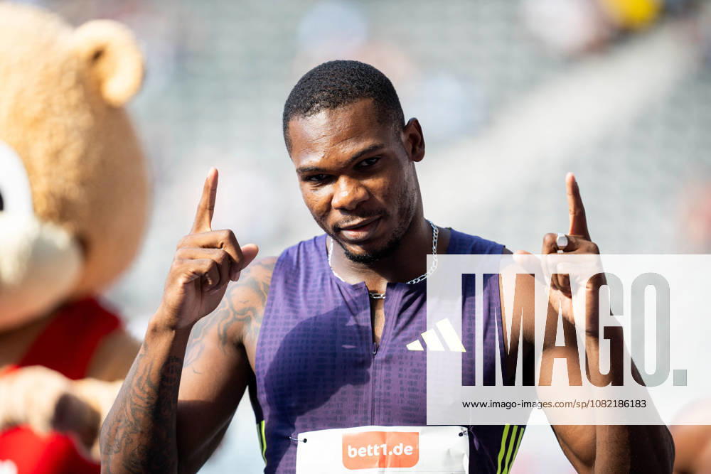 Kadrian GOLDSON (JAM Jamaica) wins the Men 100M, during the ISTAF at Olympic Stadium on August 30, 2026 in Berlin, Germany.