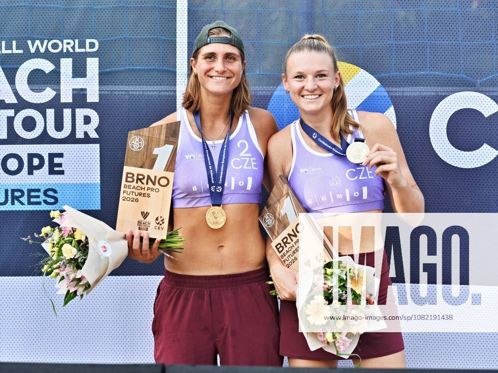The World Beach volleyball, Beachvolleyball Pro Tour, category Futures, on August 30, 2026, in Brno, Czech Republic. Winners of the women s tournament, from right: Kylie Neuschaferova and Martina Maixnerova from the Czech Republic (CTKxPhoto PatrikxUhlir) CTKPhotoP2026083004829 CTKPhotoP2026083004829
