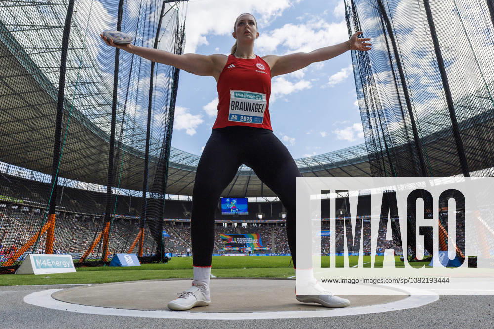 Leia BRAUNAGEL (GER Germany) competing in the women’s discus throw during the ISTAF at Olympic Stadium on August 30, 2026 in Berlin, Germany. Germany