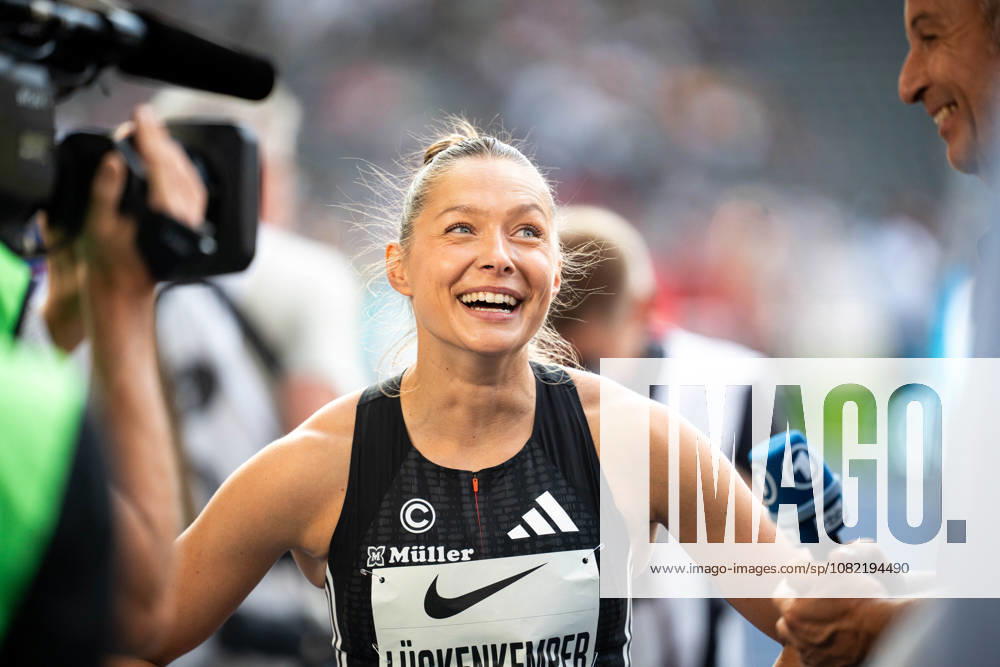 BERLIN, GERMANY - AUGUST, 30 2026: Gina LÜCKENKEMPER (GER Germany) in the Interview women 100M, during the ISTAF at Berlin Olympic Stadium on August 30, 2026 in Berlin, Germany.