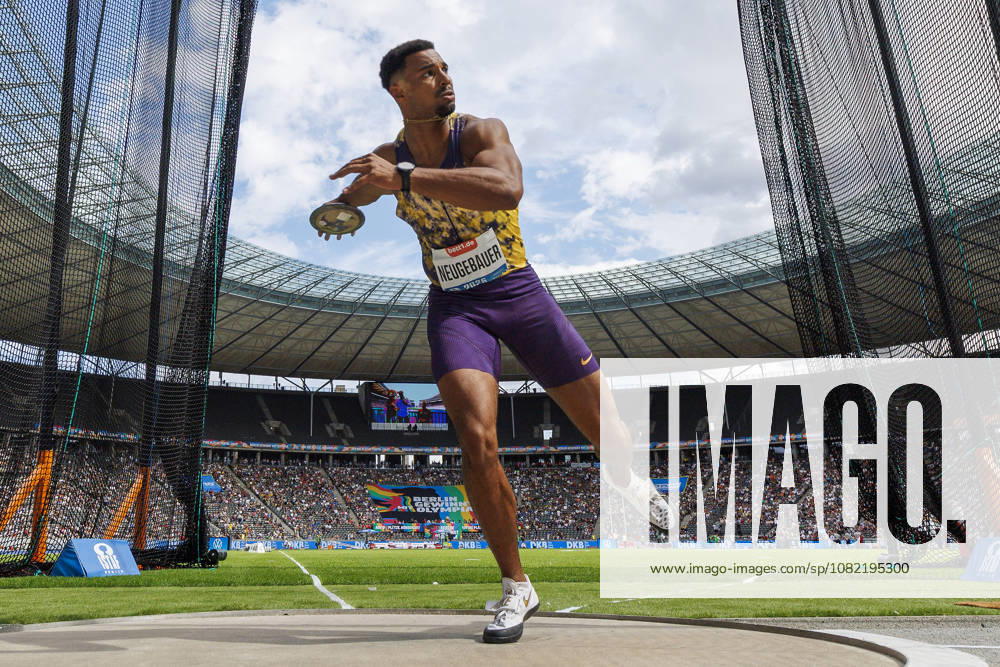 Leo NEUGEBAUER (GER Germany) competing in the men’s discus throw during the ISTAF at Olympic Stadium on August 30, 2026 in Berlin, Germany. Germany