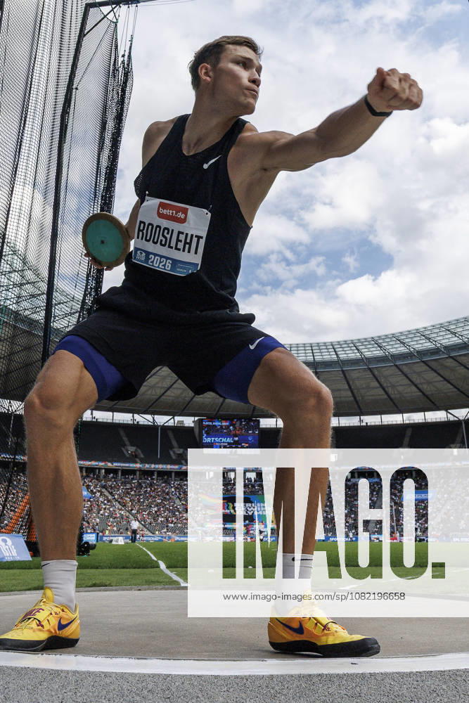 Rasmus ROOSLEHT (EST Estonia) competing in the men’s discus throw during the ISTAF at Olympic Stadium on August 30, 2026 in Berlin, Germany. Germany