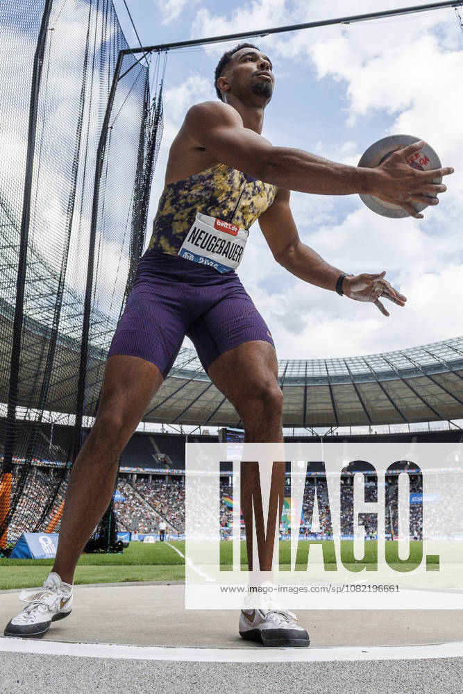 Leo NEUGEBAUER (GER Germany) competing in the men’s discus throw during the ISTAF at Olympic Stadium on August 30, 2026 in Berlin, Germany. Germany