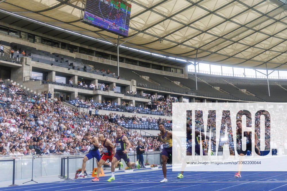 100m - Amadeus GRÄBER (GER Germany), Leo NEUGEBAUER (GER Germany), Makenson GLETTY (FRA France) competing during the ISTAF at Olympic Stadium on August 30, 2026 in Berlin, Germany. Germany