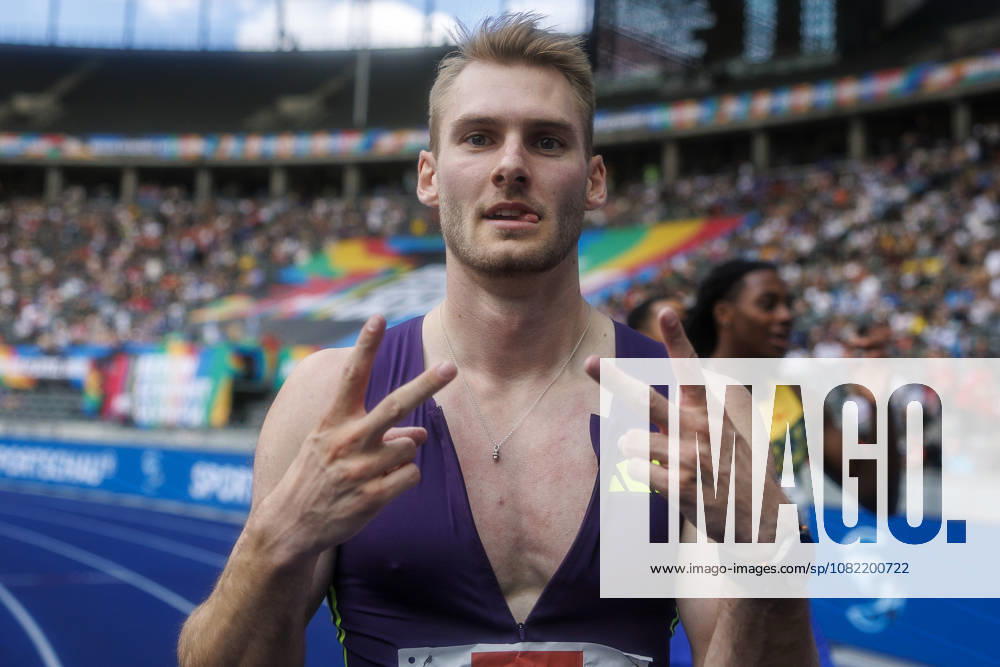 Robin GANTER (GER Germany) after competing in the men’s 100m during the ISTAF at Olympic Stadium on August 30, 2026 in Berlin, Germany. Germany