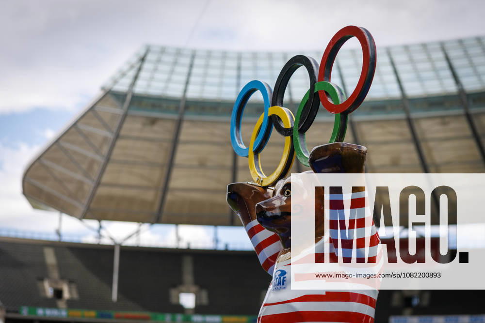 Impressions - the Berlin bear with the olympic rings during the ISTAF at Olympic Stadium on August 30, 2026 in Berlin, Germany. Germany