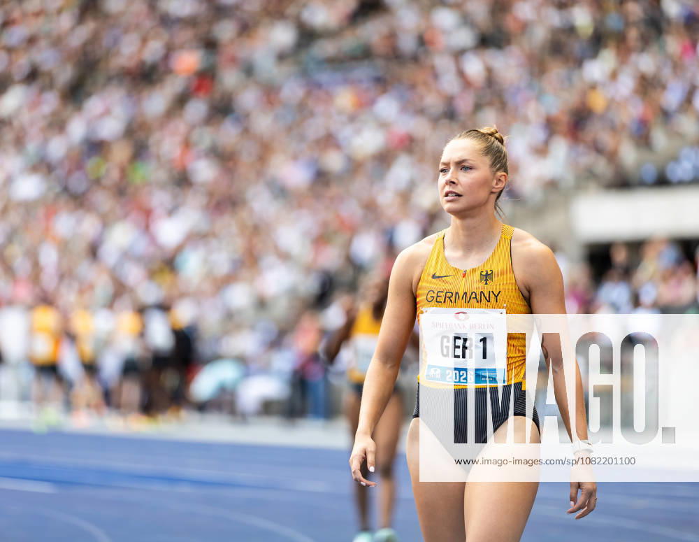 ISTAF 2026 Berlin, August 30, 2026: A close-up of Gina LÜCKENKEMPER (GER, Germany) moments before the start of the DLV ISTAF Berlin 4x100m mixed relay on August 30, 2026, at the Olympic Stadium in Berlin, Germany