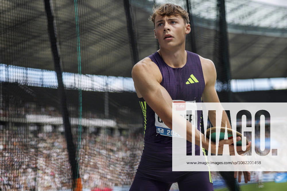 Amadeus GRÄBER (GER Germany) competing in the men’s discus throw during the ISTAF at Olympic Stadium on August 30, 2026 in Berlin, Germany. Germany