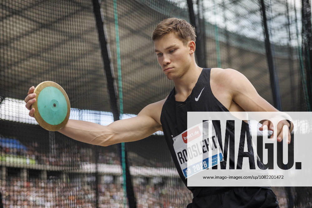 Rasmus ROOSLEHT (EST Estonia) competing in the men’s discus throw during the ISTAF at Olympic Stadium on August 30, 2026 in Berlin, Germany. Germany