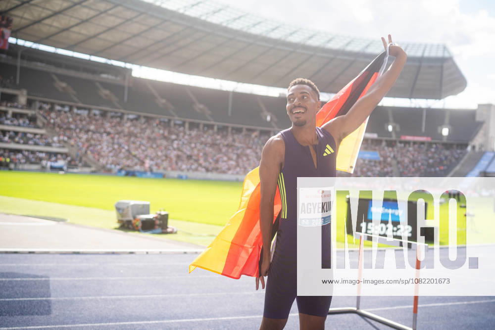 Emil AGYEKUM (GER Germany) competing in the Men 400M hurdles, during the ISTAF at Olympic Stadium on August 30, 2026 in Berlin, Germany.
