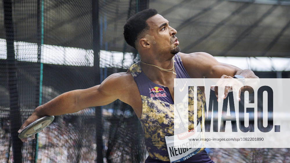 Leo NEUGEBAUER (GER Germany) competing in the men’s discus throw during the ISTAF at Olympic Stadium on August 30, 2026 in Berlin, Germany. Germany
