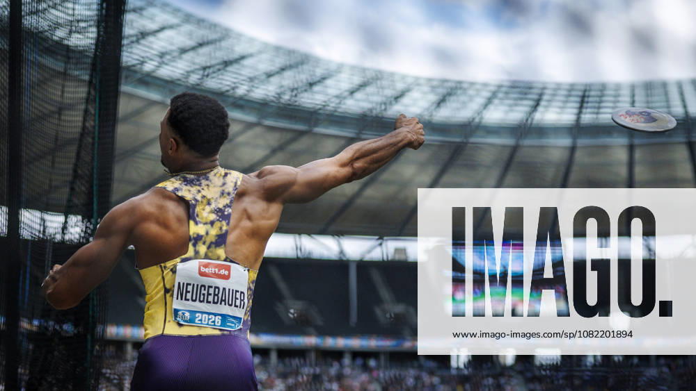 Leo NEUGEBAUER (GER Germany) competing in the men’s discus throw during the ISTAF at Olympic Stadium on August 30, 2026 in Berlin, Germany. Germany