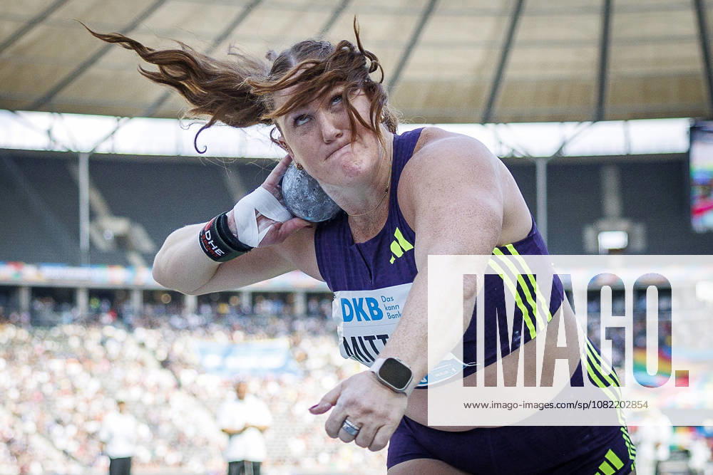Sarah MITTON (CAN Canada) reacts in the women’s shot put during the ISTAF at Olympic Stadium on August 30, 2026 in Berlin, Germany. Germany