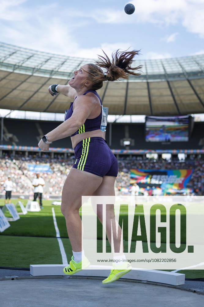 Sarah MITTON (CAN Canada) reacts in the women’s shot put during the ISTAF at Olympic Stadium on August 30, 2026 in Berlin, Germany. Germany