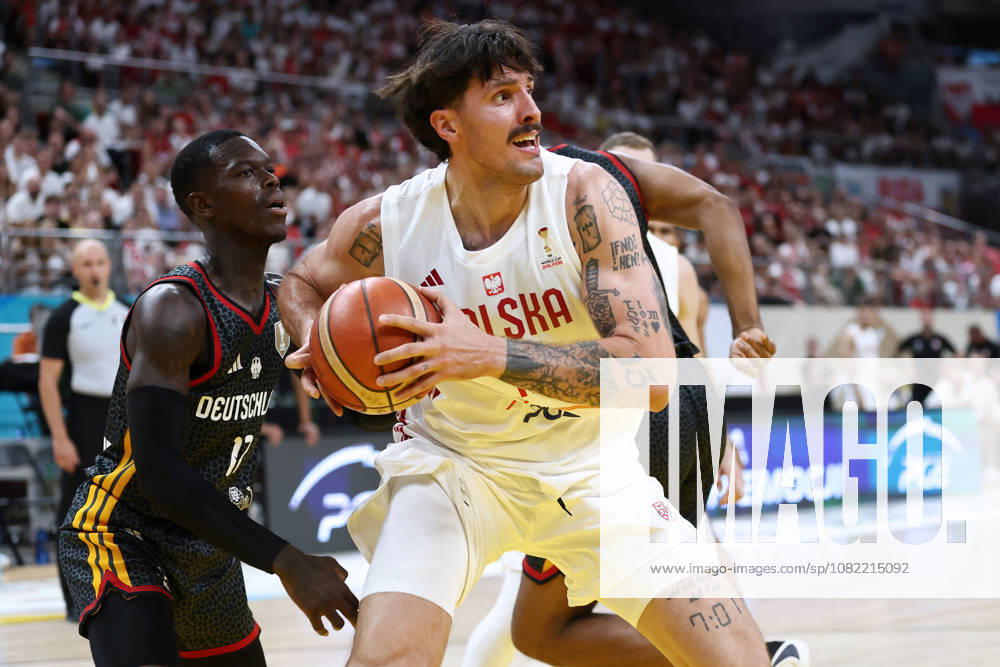 Poland V Germany - FIBA Basketball World Cup European Qualifier Group K Dominik Olejniczak plays during the FIBA Basketball World Cup European Qualifier Group K match between Poland and Germany at Ergo Arena in Gdansk, Poland, on August 30, 2026. Gdansk Poland