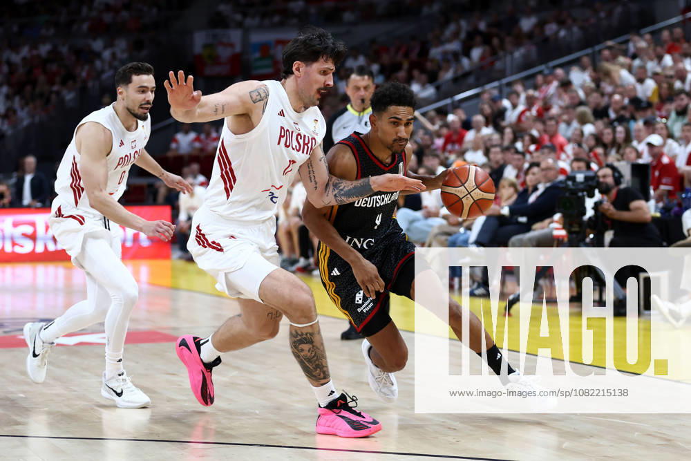 Poland V Germany - FIBA Basketball World Cup European Qualifier Group K Dominik Olejniczak and Maodo Lo play during the FIBA Basketball World Cup European Qualifier Group K match between Poland and Germany at Ergo Arena in Gdansk, Poland, on August 30, 2026. Gdansk Poland