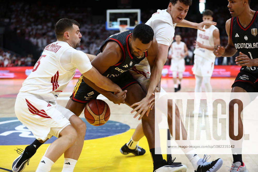 Poland V Germany - FIBA Basketball World Cup European Qualifier Group K Johannes Thiemann plays during the FIBA Basketball World Cup European Qualifier Group K match between Poland and Germany at Ergo Arena in Gdansk, Poland, on August 30, 2026. Gdansk Poland