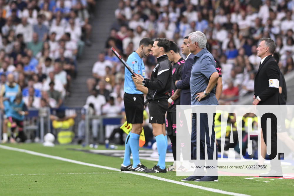 JOSE MOURINHO heach coach of Real Madrid CF during the match on Matchday 3 of the 2026-27 National League First Division Championship between REAL MADRID C.F. and MALAGA CF, played at the Bernabeu Stadium on August 30, 2026, in Madrid, Spain. Madrid Spain - ZUMAc312 20260830_zsp_c312_237