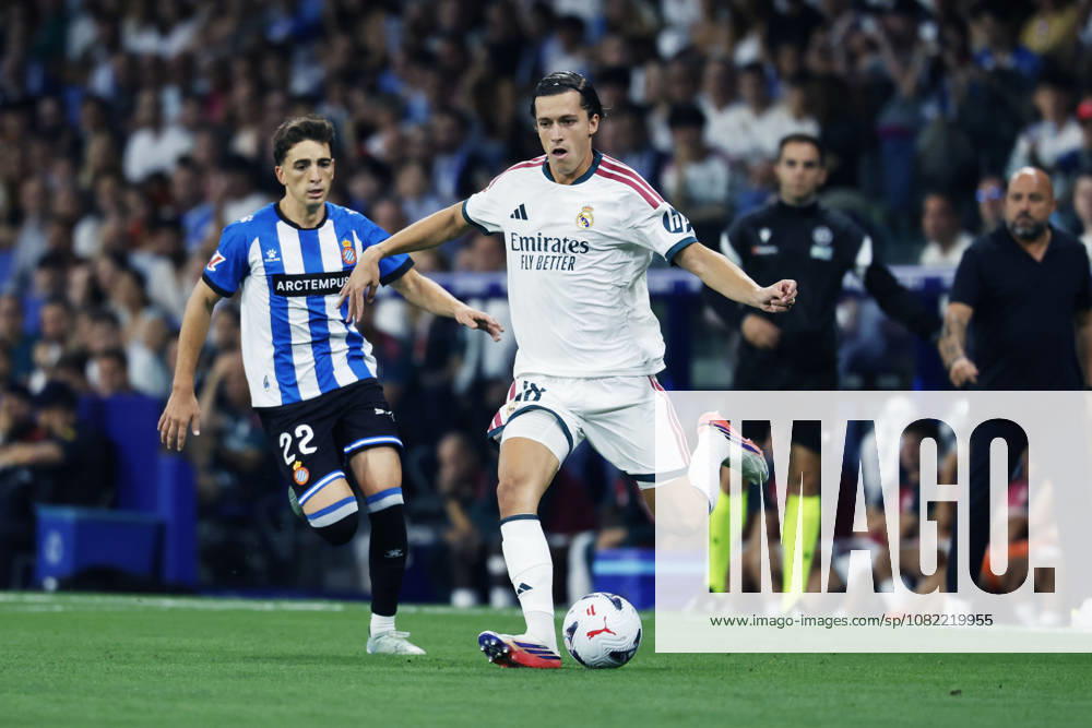 Alvaro Carreras (Real), AUGUST 22, 2026 - Football Soccer : Spanish La Liga EA Sports match between RCD Espanyol 1-2 Real Madrid at RCDE Stadium in Cornella Llobregat, Spain. Noxthirdxpartyxsales aflo_343475766 DAISUKExNakashimax