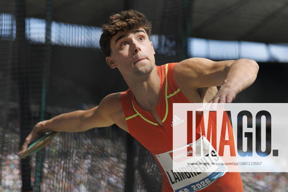 Flor LAMBRECHTS (BEL Belgium) competing in the men’s discus throw during the ISTAF at Olympic Stadium on August 30, 2026 in Berlin, Germany. Germany
