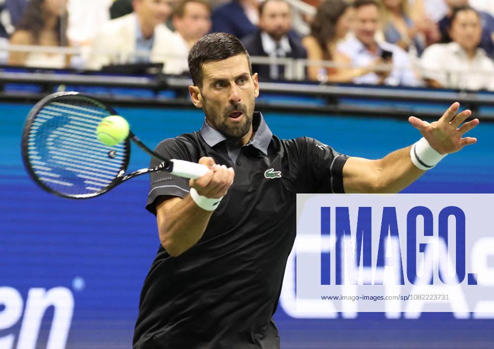 NOVAK DJOKOVIC of Serbia during the match against Mariano Navone of Argentina in the first round of Grand Slam tournament US Open. New York USA - ZUMAc278 20260830_zsp_c278_003