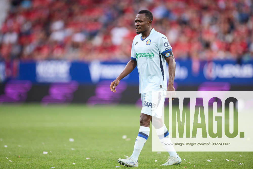 Dakonam Djene of Getafe CF looks on during the LaLiga EA Sports match between CA Osasuna and Getafe CF at El Sadar on August 31, 2026, in Pamplona, Spain. Pamplona Spain - ZUMAa181 20260831_zaa_a181_076