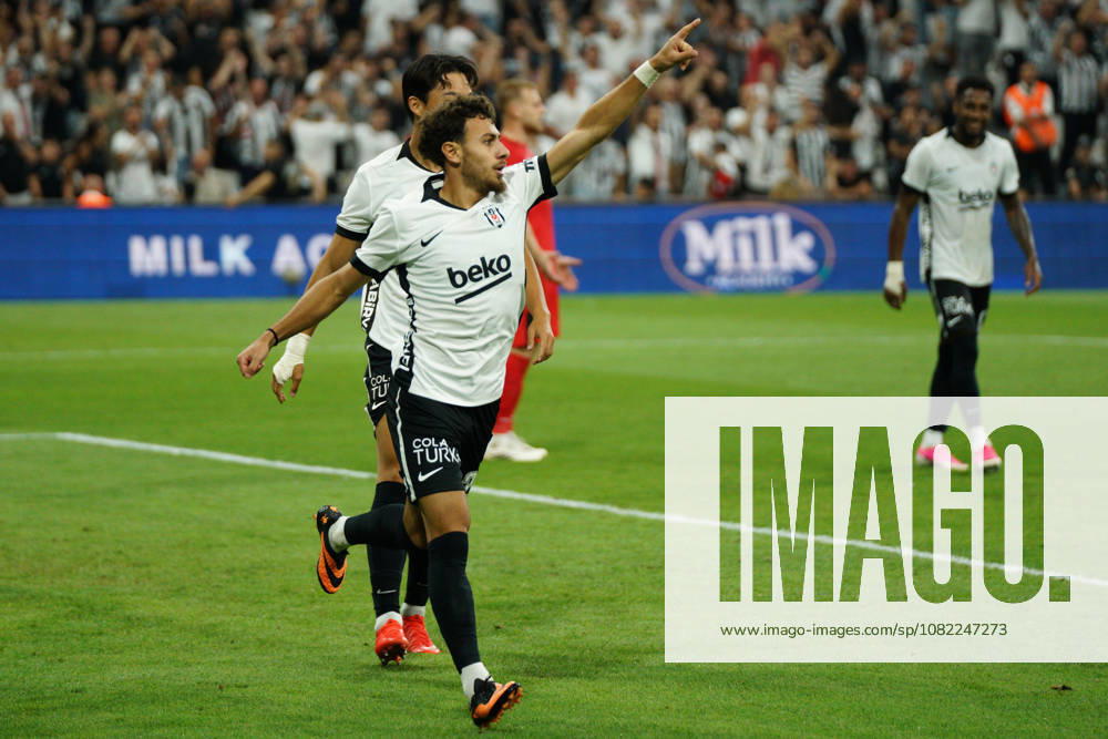 Ilhan Fakili (C) of Besiktas celebrates after scoring his team s fifth goal during the Turkish Super League 2026 27 match between Besiktas vs Corum at Besiktas Park in Istanbul, Turkey, on August 31, 2026. Besiktas Turkey - ZUMAu194 20260831_zip_u194_028
