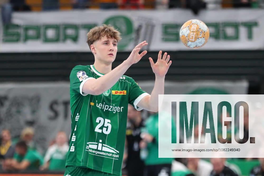Handball, HBL2: SC DHfK Leipzig vs. GWD Minden, August 31, 2026; Caspar Gauer 25, SC DHfK Leipzig; Handball, 2nd Bundesliga, 2026–2027 season; Matchday 1: SC DHfK Leipzig vs. GWD Minden on August 31, 2026, at the Quarterback Immobilien Arena Leipzig