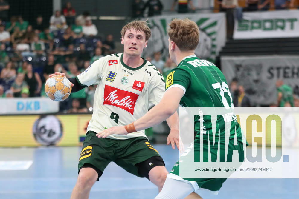 Handball, HBL2 SC DHfK Leipzig vs. GWD Minden, August 31, 2026, Morten Hempel Jensen 9, GWD Minden Handball, 2nd Bundesliga, 2026–2027 season, Matchday 1: SC DHfK Leipzig vs. GWD Minden on August 31, 2026, at the Quarterback Immobilien Arena Leipzig