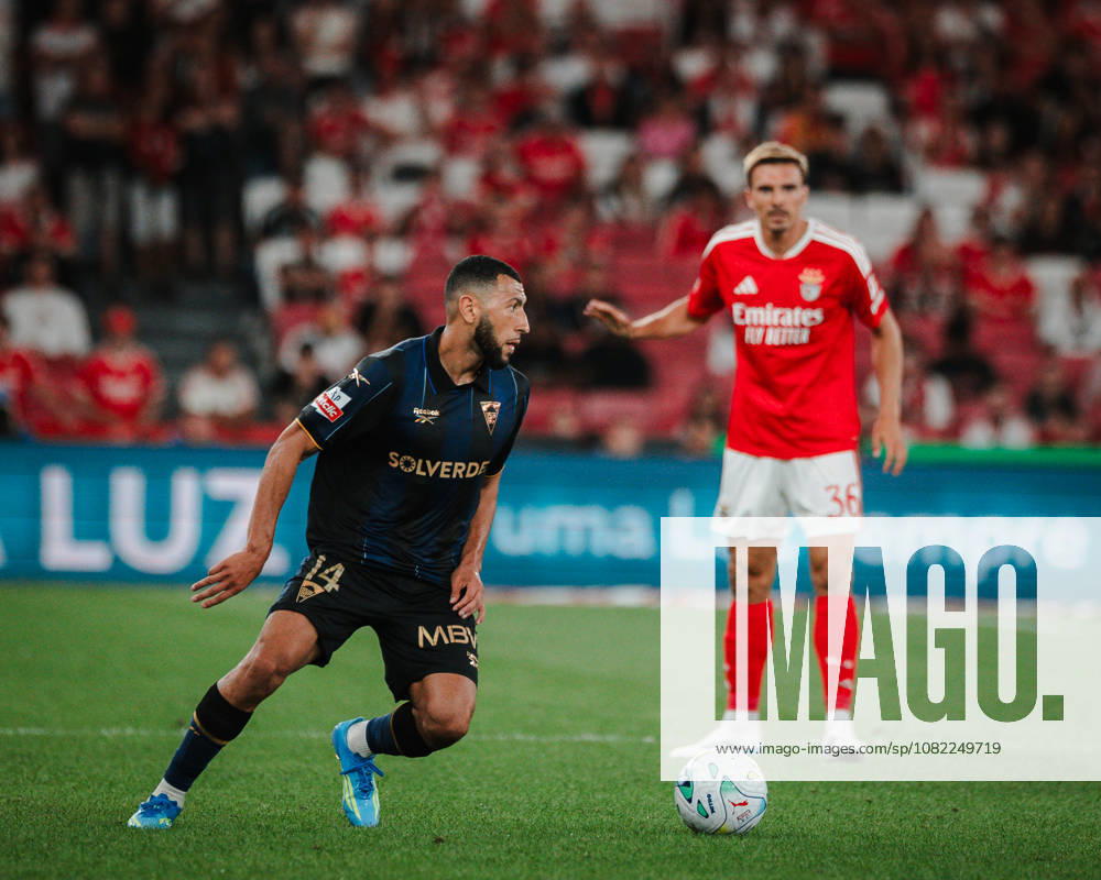 Yanis Begraoui of Estoril Praia during the Liga Portugal match between SL Benfica and Estoril Praia at Estadio da Luz, in Lisbon, Portugal. (Diogo Sautchuk)