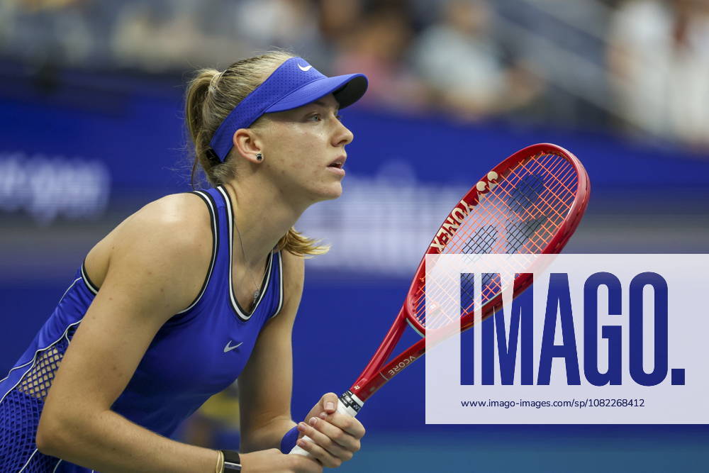 US Open tennis tournament - Day 3 Alina Korneeva of Russia in action against Madison Keys of the US during the Womens Singles round one of the US Open Tennis Championships at the USTA Billie Jean King National Tennis Center in Flushing Meadows, New York, USA, 01 September 2026. The 2026 US Open tournament runs from 23 August through 13 September. FLUSHING MEADOWS NEW YORK United States