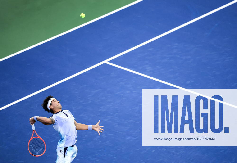 US Open tennis tournament - Day 3 Francisco Comesana of Argentina in action against Flavio Cobolli of Italy during the men s singles first round of the US Open Tennis Championships at the USTA Billie Jean King National Tennis Center in Flushing Meadows, New York, USA, 01 September 2026. The 2026 US Open tournament runs from 23 August through 13 September. FLUSHING MEADOWS NEW YORK United States