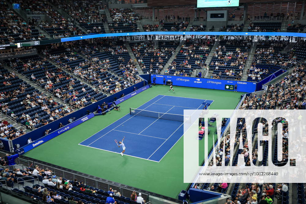 US Open tennis tournament - Day 3 Francisco Comesana (L) of Argentina in action against Flavio Cobolli of Italy during the men s singles first round of the US Open Tennis Championships at the USTA Billie Jean King National Tennis Center in Flushing Meadows, New York, USA, 01 September 2026. The 2026 US Open tournament runs from 23 August through 13 September. FLUSHING MEADOWS NEW YORK United States