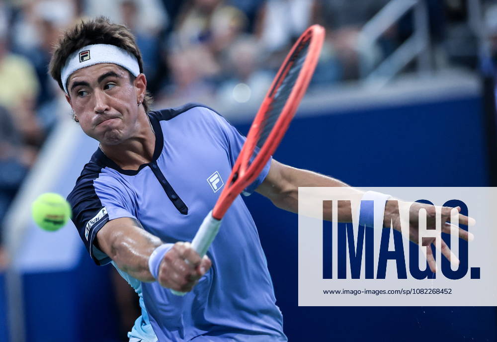 US Open tennis tournament - Day 3 Francisco Comesana of Argentina in action against Flavio Cobolli of Italy during the men s singles first round of the US Open Tennis Championships at the USTA Billie Jean King National Tennis Center in Flushing Meadows, New York, USA, 01 September 2026. The 2026 US Open tournament runs from 23 August through 13 September. FLUSHING MEADOWS NEW YORK United States